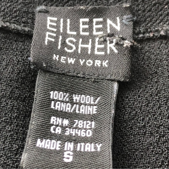 Eileen Fisher Light Weight Wool Open Face Blazer Black Small - Picture 6 of 6